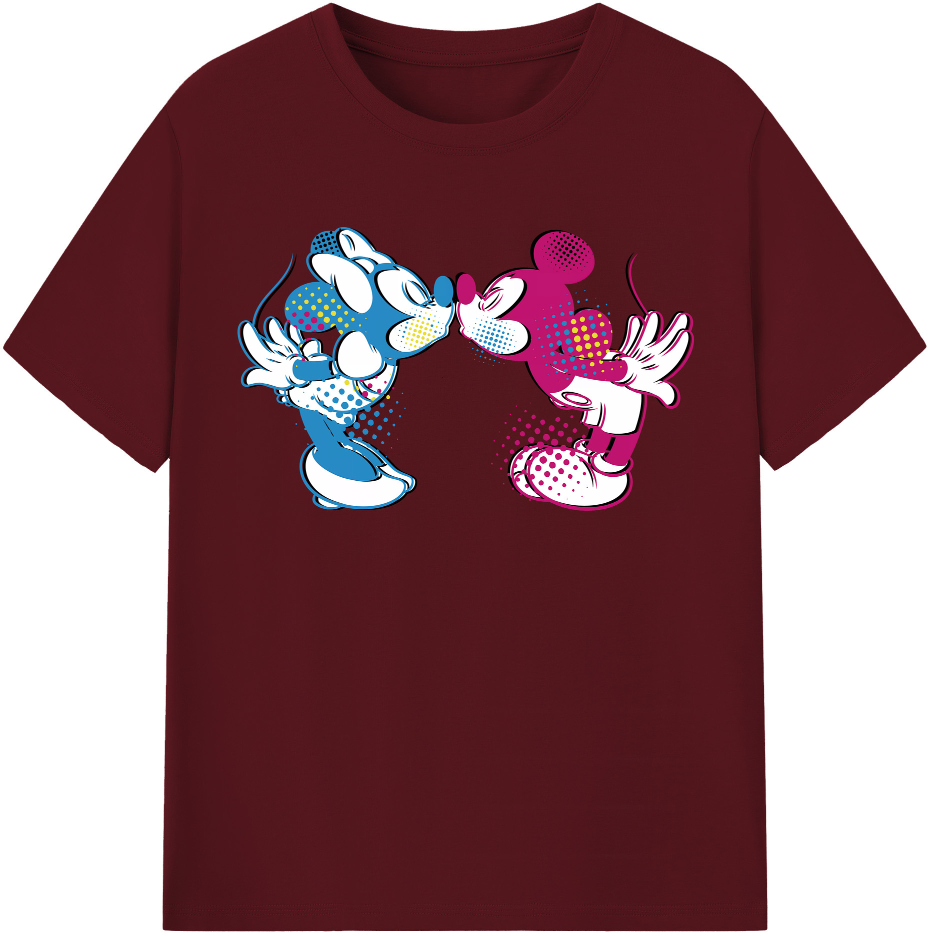 （画像用） ミッキーマウス Mickey Mouse 綿100％半袖Tシャツ（フロントプリント）
